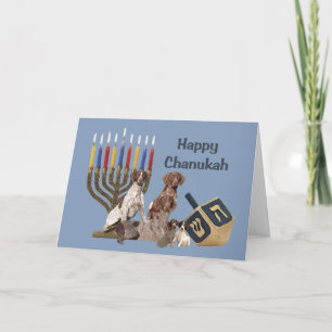 Carte allemande Menorah 2 de Chanukah d'indicateur