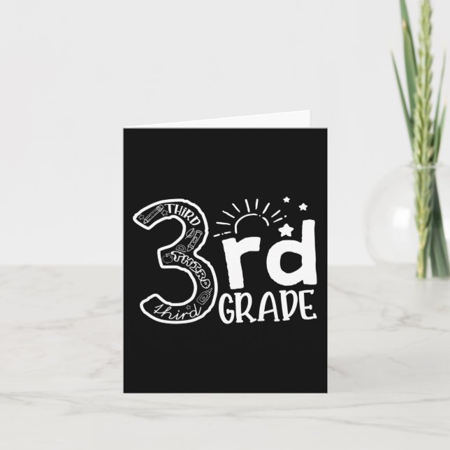 Carte Aller à l'équipe d'enseignants de 3e année et 3e a (Devant)