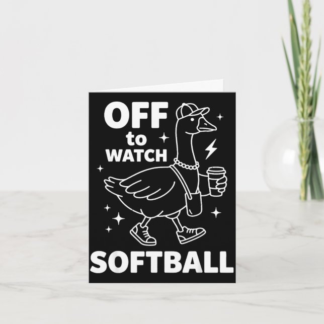 Carte Aller assister à un match de softball drôle de sof (Devant)