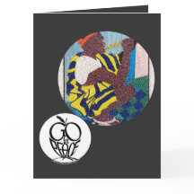 Aller en paix Fluits Jouer...Carte de voeux pliée