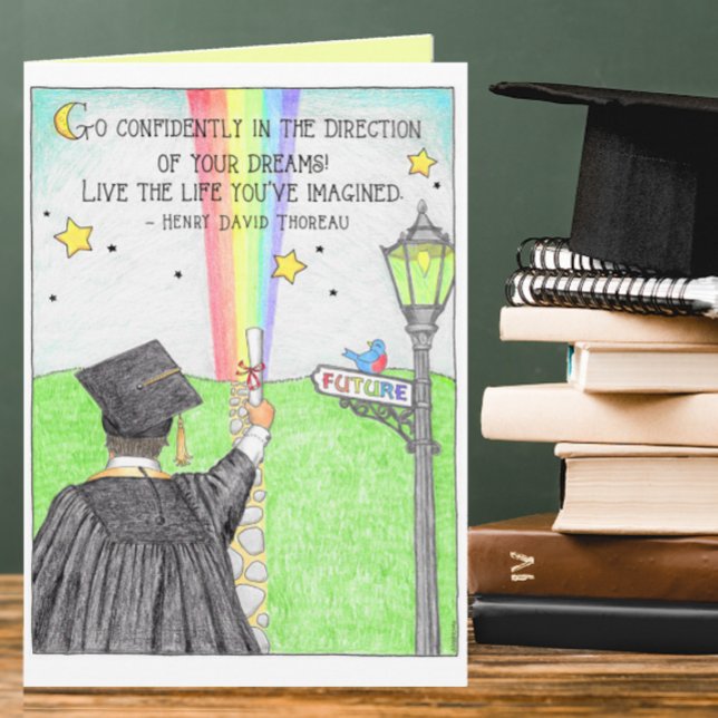 Carte Aller en toute confiance Rainbow Graduation Card (Créateur téléchargé)