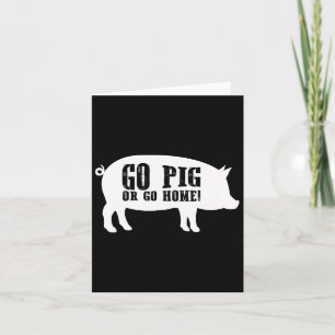 Carte Aller Pig Ou Rendre À La Maison Barbecue Barbecue