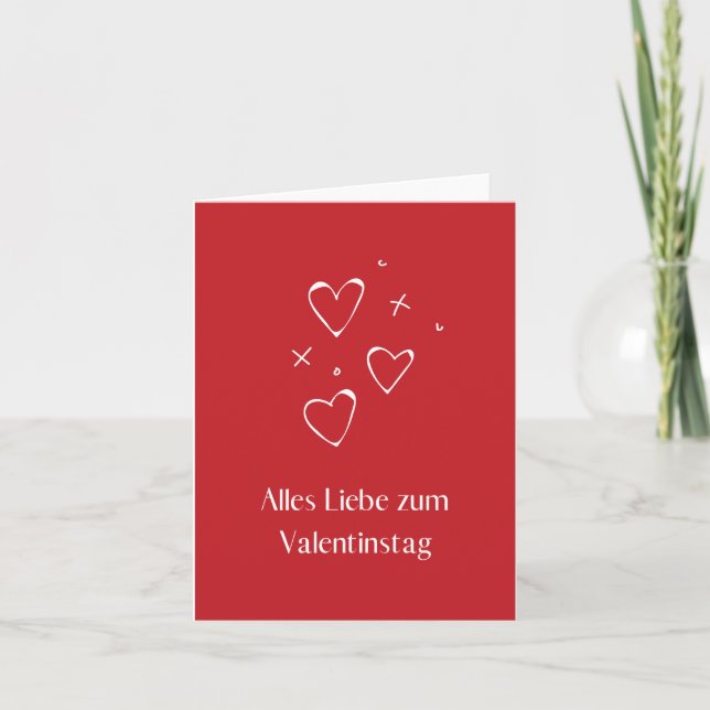 Carte Alles Liebe zum Valentinstag, Saint-Valentin allem (Devant)