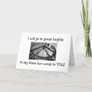 CARTE ALLEZ À GRANDES HAUTEURS POUR DIRE HEUREUX ANNIVER