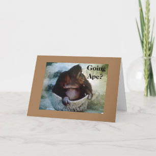 Carte "ALLEZ APE ?" 60e anniversaire HUMOUR