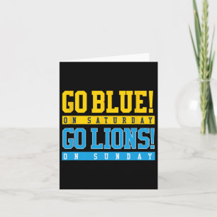 Carte Allez Bleu ! Samedi Go Lions ! Le dimanche de foot