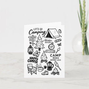 Carte Allez Camping Nature Lover Campfire Aventure Aw