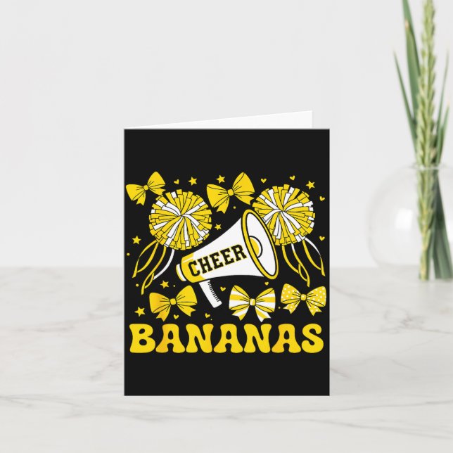 Carte Allez Cheer Bananas École Srts Équipe de fans Nom  (Devant)