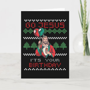 Carte Allez Jésus C'est votre anniversaire