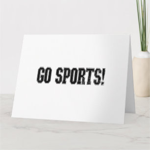 Carte Allez Sports ! Amusant Sport Vintage Ventilateur S