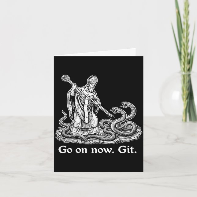 Carte Allez sur git drôle saint patrick irlandais st pat (Devant)