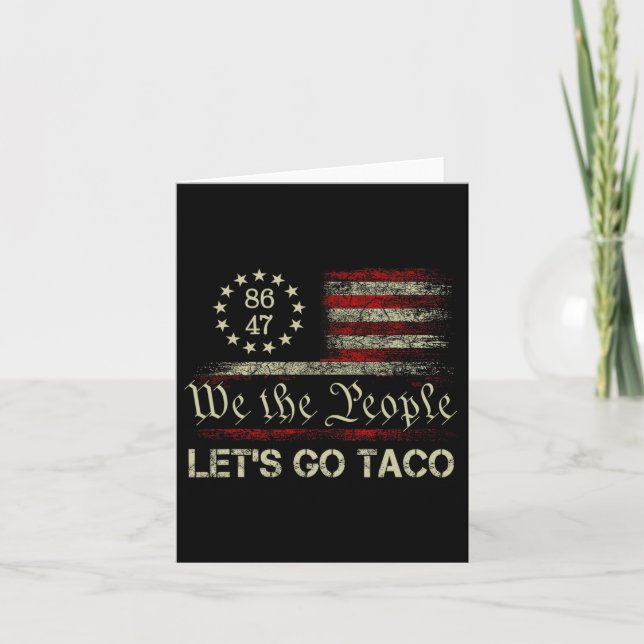 Carte Allez Taco Drôle Mème de parodie 4 (Devant)
