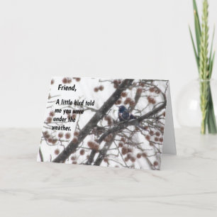 Carte Allez, un petit oiseau m'a dit que vous étiez sous