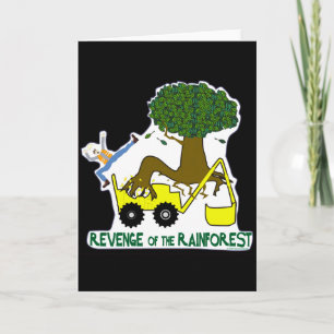 Carte Allez Vert Réduire Réutiliser Recycler Forêt Pluvi