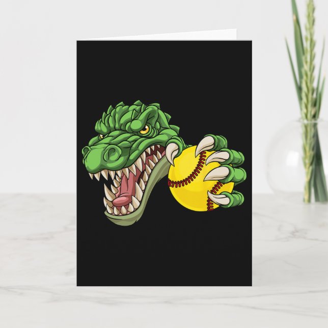 Carte Alligator Crocodile Dinosaur Softll Character  (Devant)