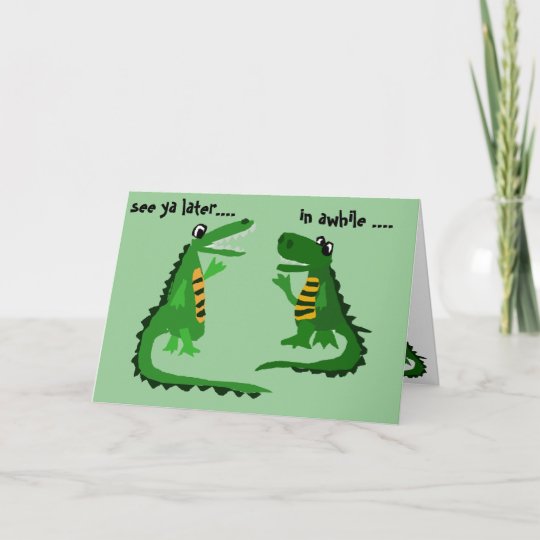 Carte Alligator Drole Parlant Au Crocodile Zazzle Fr