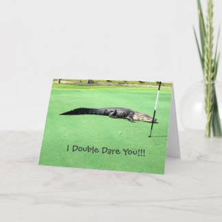 Carte Alligator on Golf Course Custom