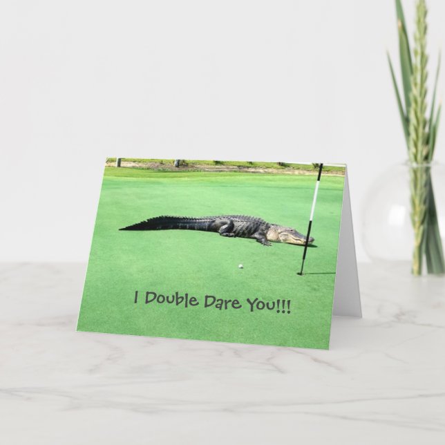 Carte Alligator on Golf Course Custom (Devant)