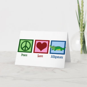 Carte Alligators d'amour de paix