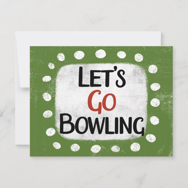 Carte Allons au Bowling Greeting Card (Devant)