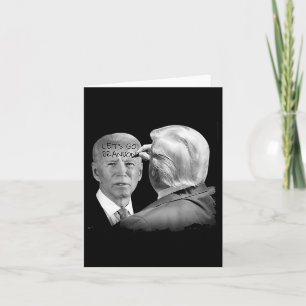 Carte Allons Brandon Trump Écrit Sur Bidens Forehead :