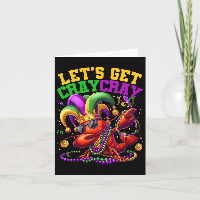 Carte Allons chercher Cray Dabbing Crawfish Mardi Gras H (Devant)