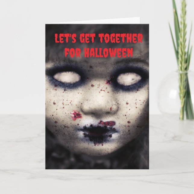 Carte Allons ensemble pour Halloween. (Devant)