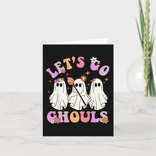 Carte Allons Gouls Halloween Ghost Costume Ret (Devant)