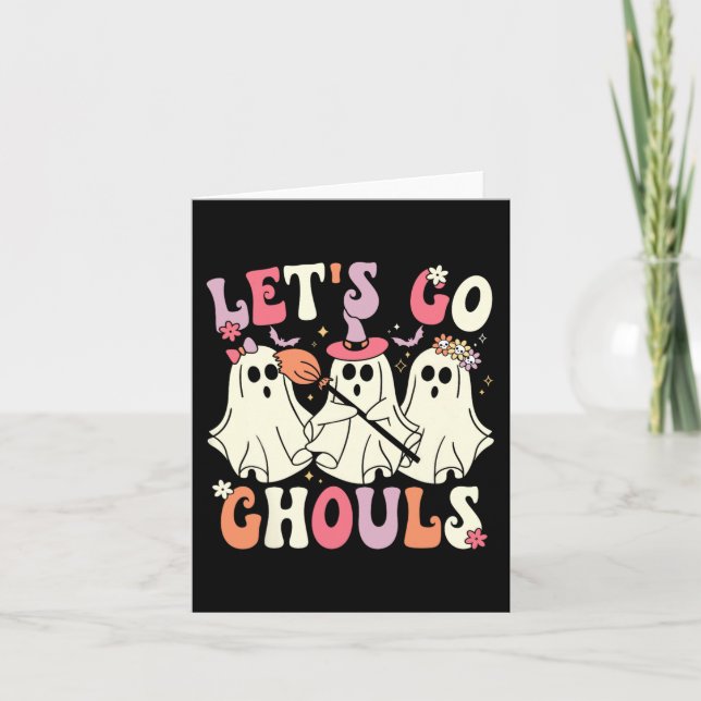 Carte Allons Gouls Halloween Ghost Costume Retro Groo (Devant)