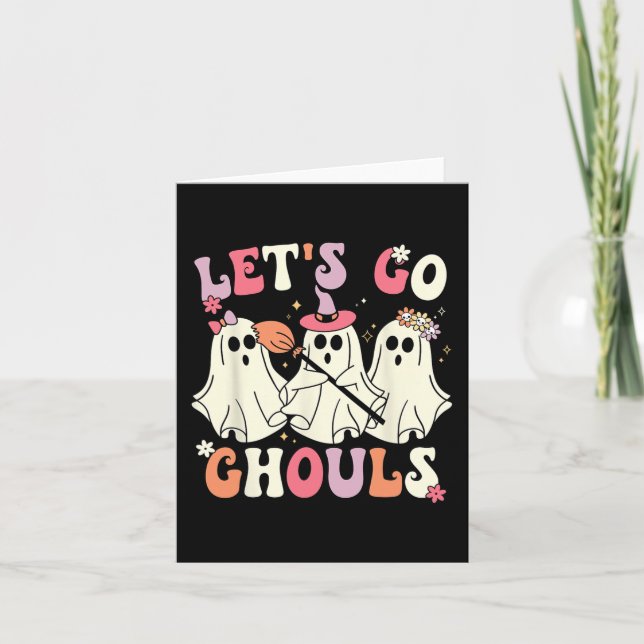 Carte Allons Gouls Halloween Ghost Costume Retro Groo (Devant)