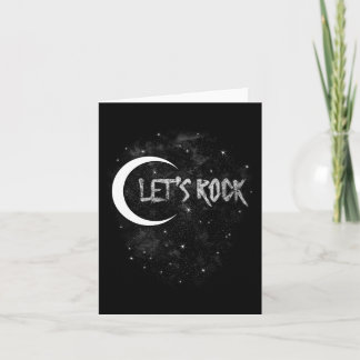 Carte Allons Rock Sur Rock Star Lune Avec Des Étoiles Co