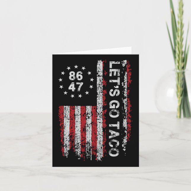 Carte Allons Taco Us Drapeau Hommes Femmes (Devant)