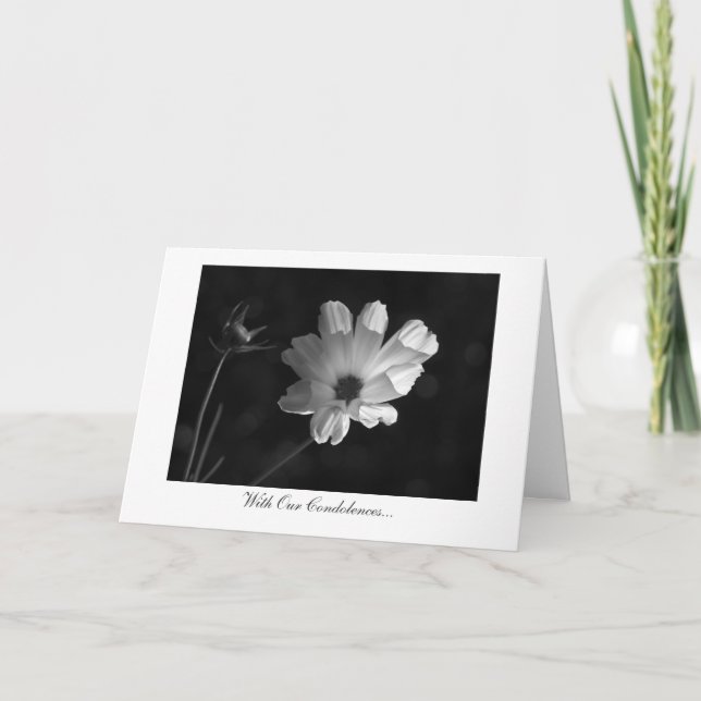 Carte Allumant le cosmos - avec nos condoléances (Devant)