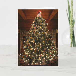 Carte allumée d'arbre de Noël