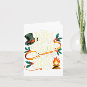 Carte Allumez la lampe pas le rat drôle de Noël à assort