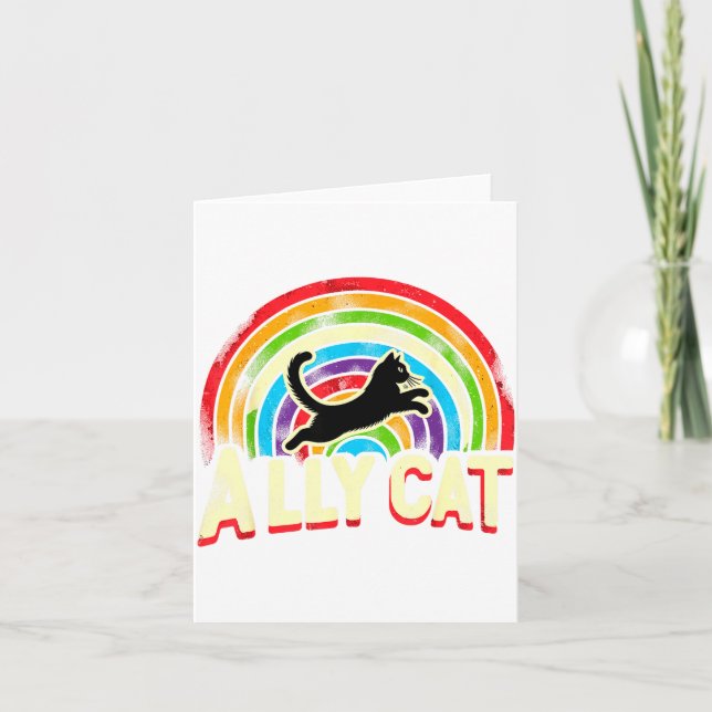 Carte Ally Cat Lgbt Pride Cat  (Devant)