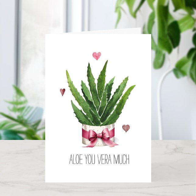 Carte Aloe You Vera Much Amour Pun Saint-Valentin (Créateur téléchargé)