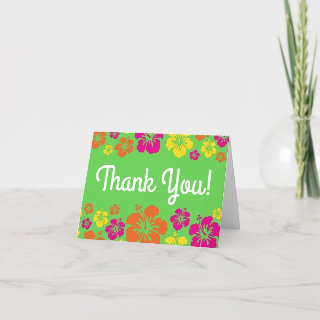 Carte Aloha Cute Hawaiian 1er Anniversaire Thème de fête (Devant)