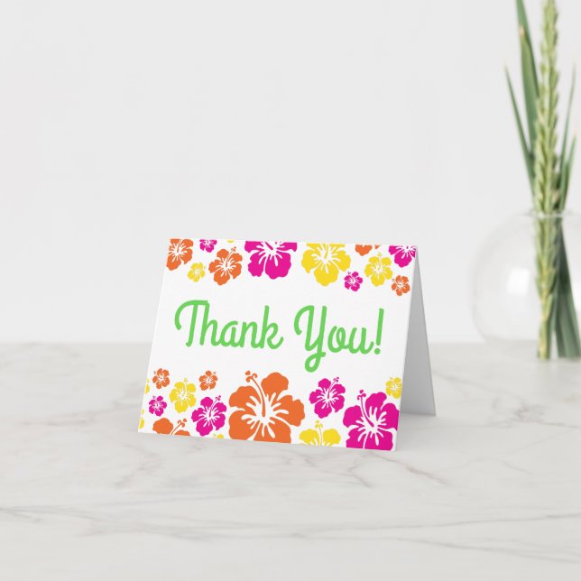 Carte Aloha Cute Hawaiian 1er Anniversaire Thème de fête (Devant)