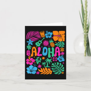 Carte Aloha Hawaii Boho Retro Shaka Hibiscus Vacances Tr