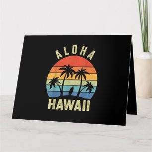 Carte Aloha Hawaii Chemise Hawaïenne Île Palmiers Plage