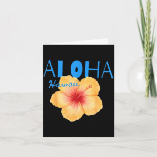 Carte Aloha hawaii fleur tropicale plage vacances d'été