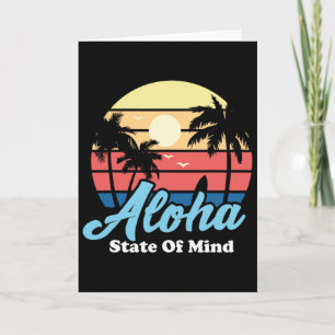 Carte Aloha Hawaii Hawaïen Plage Surfeur Surf Souvenir