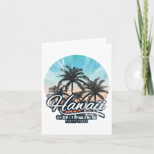 Carte Aloha Hawaii Hawaii Tee Beach Costume de vacances 