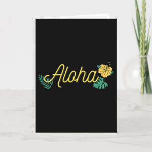 Carte Aloha Hawaii île hawaïenne Hibiscus tropical Fleur