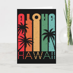 Carte Aloha Hawaii Palmier Arbre Tropical Île Hawaïenne