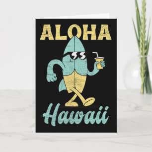 Carte Aloha Hawaii Planche de surf Surf Faire de la plan