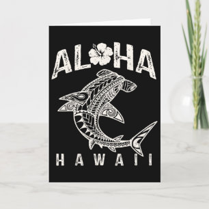 Carte Aloha Hawaii Tril Requin Polynésien Hawaïen Plage