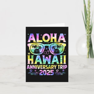 Carte Aloha Hawaii Voyage Anniversaire 2025 Couple Corre