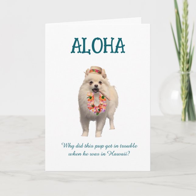 Carte Aloha Joke Card with Pup (Devant)